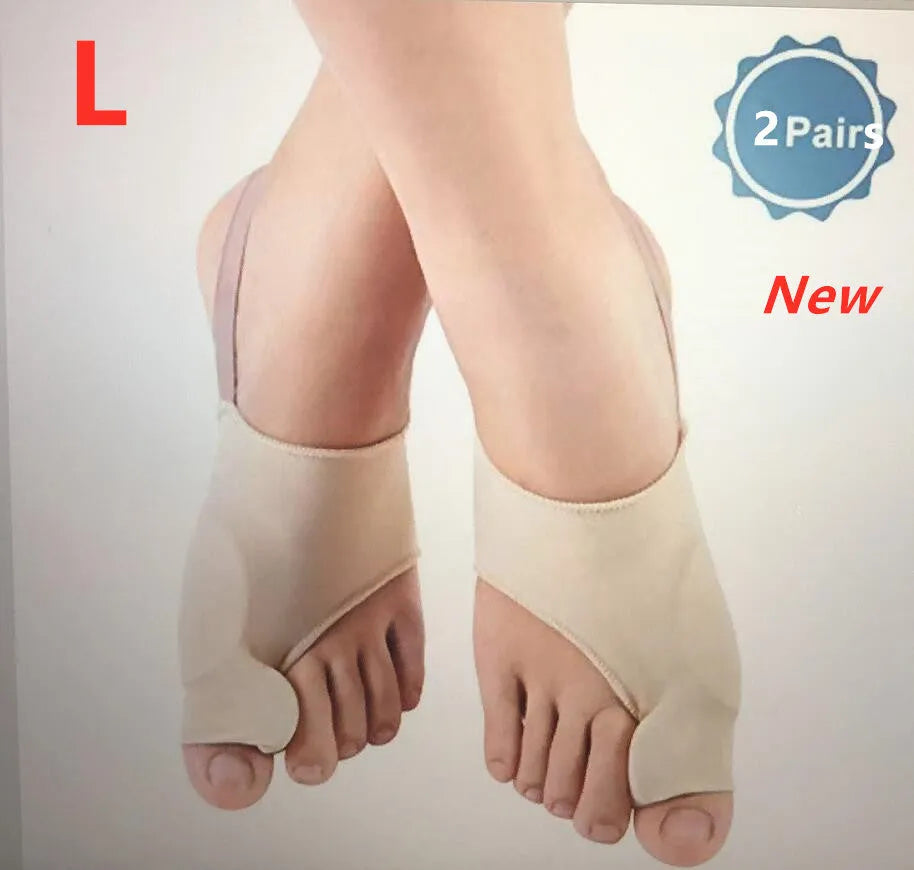 Corrective toe socks with silicone gel bunion pad and toe separator in three sizes