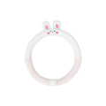 Winter steering wheel cover with plush thermal material and cartoon animal embroidery in 38cm diameter