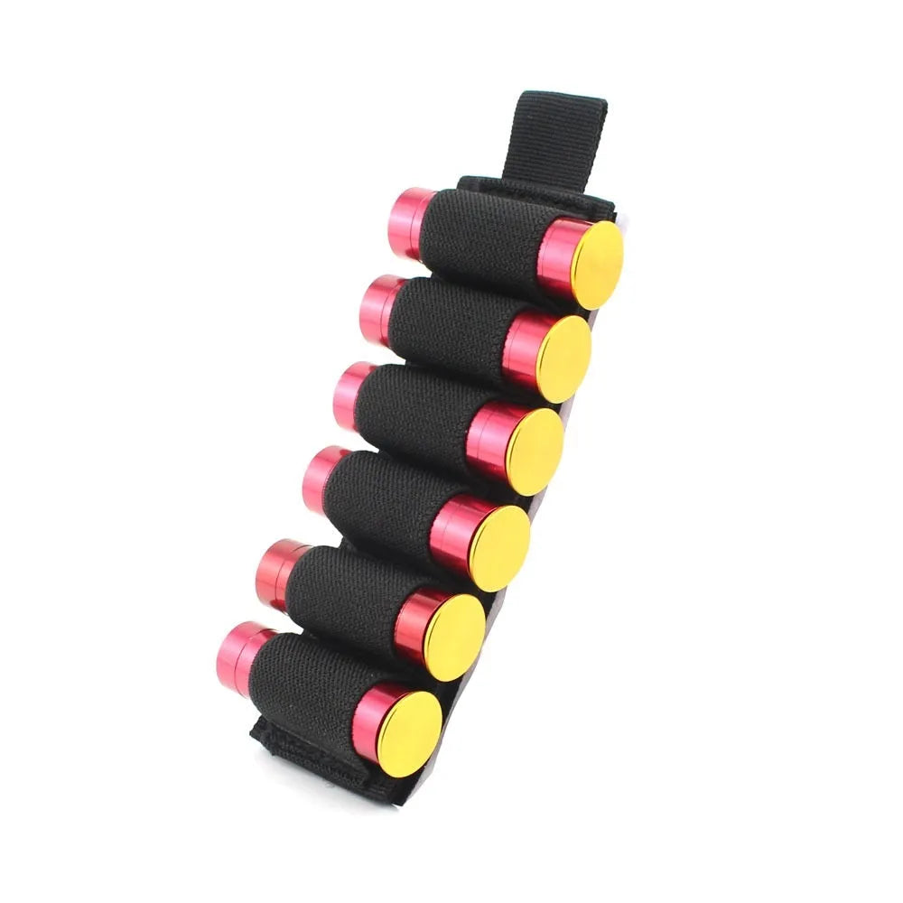 6-hole tactical storage sticker in 1000D nylon with six elastic loops, measuring 5 by 16.5 cm