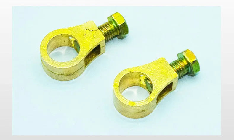 Pure copper car battery wiring clamp with clamping mechanism for battery terminal connections