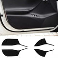 Carbon fibre pattern protective film for Tesla Model S car door interiors.