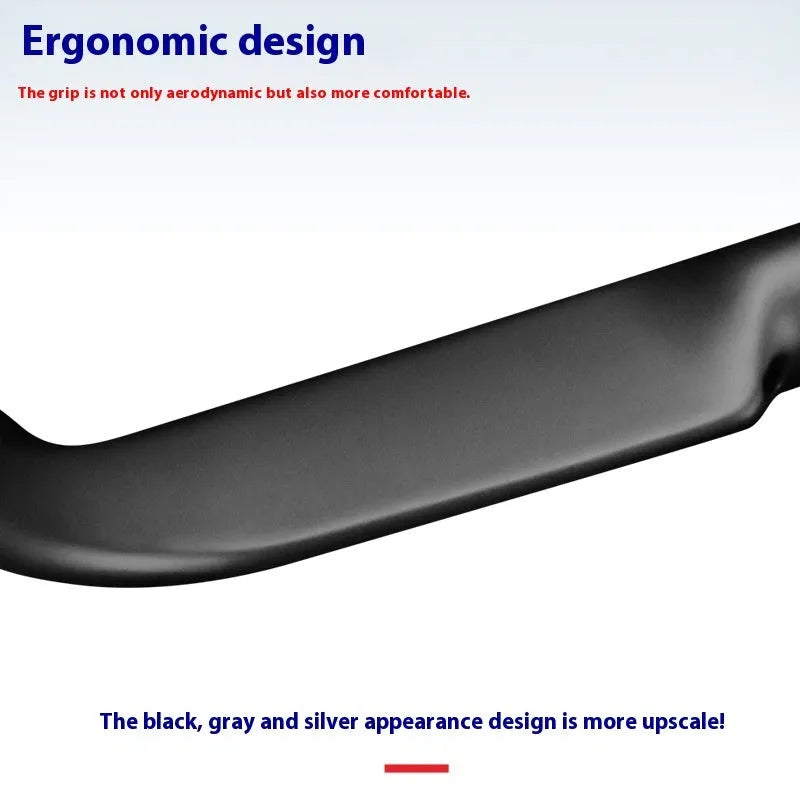 Carbon fibre road bicycle handlebar showing drop shape and double line colour detail