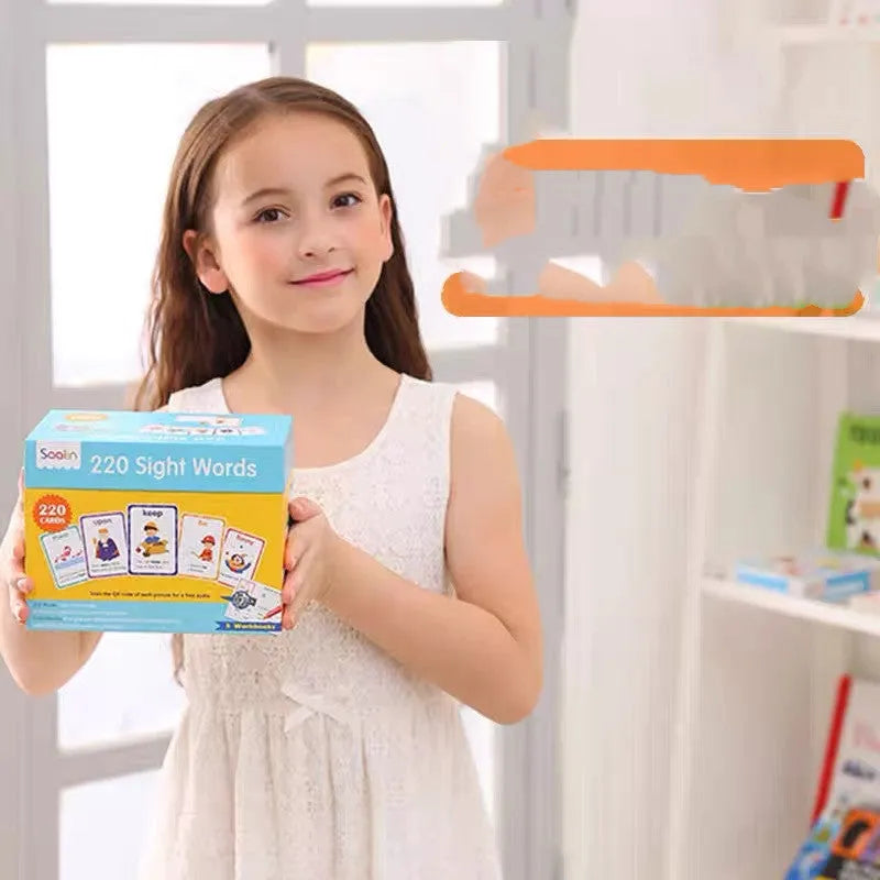 220 high frequency word card gift box set with interactive workbooks for early childhood phonics education