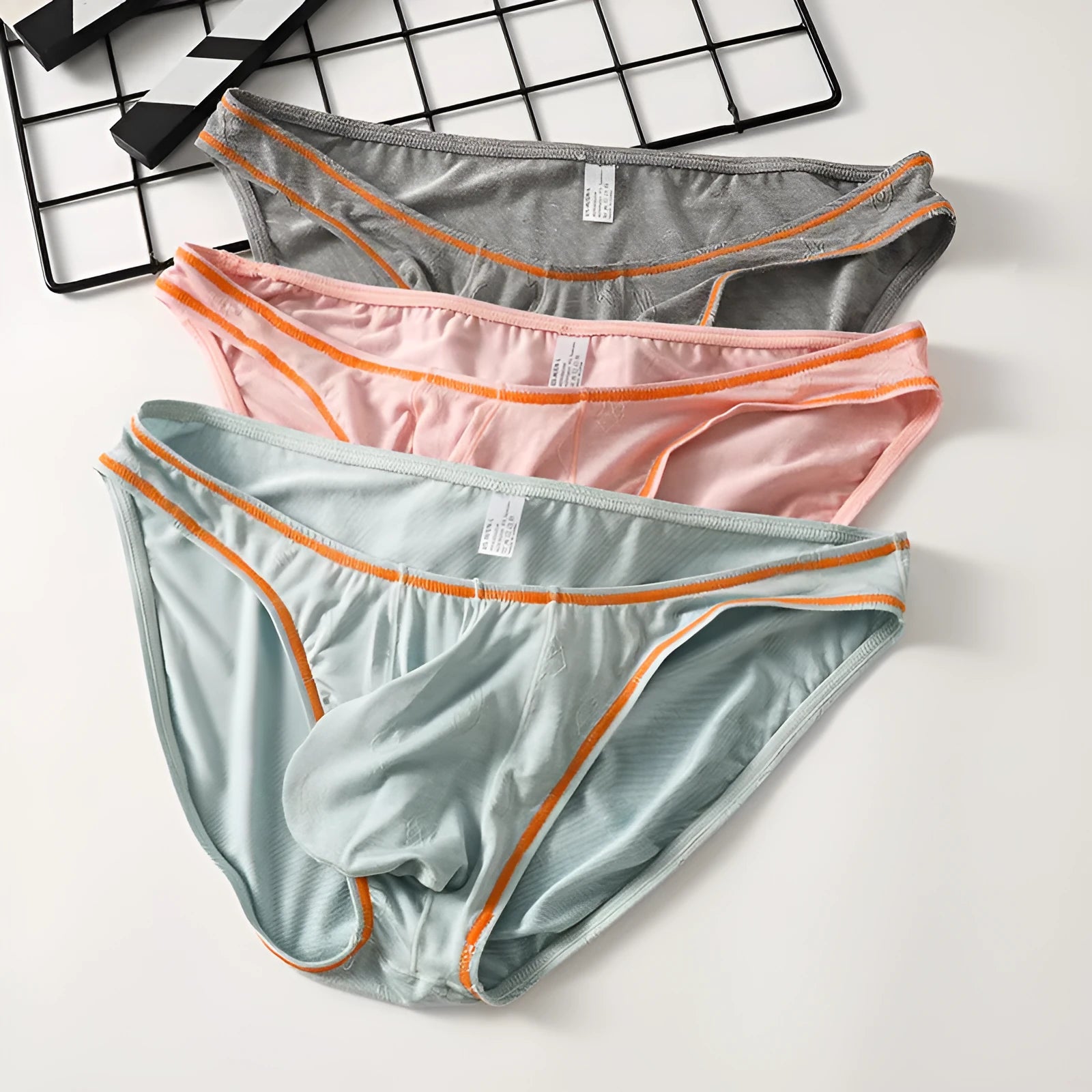 Men's modal underwear with butt-lift design in dark gray colour