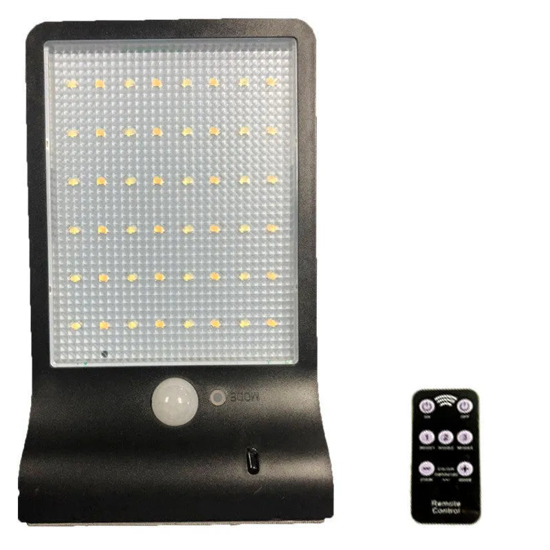 Black and white solar garden light with IP65 waterproof rating for outdoor courtyard and balcony use