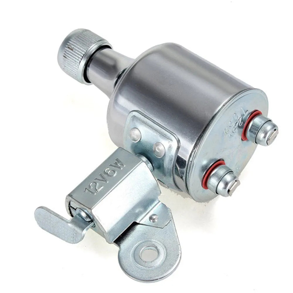 Silver bicycle dynamo generator light with friction drive mechanism and waterproof housing for 12V lighting systems