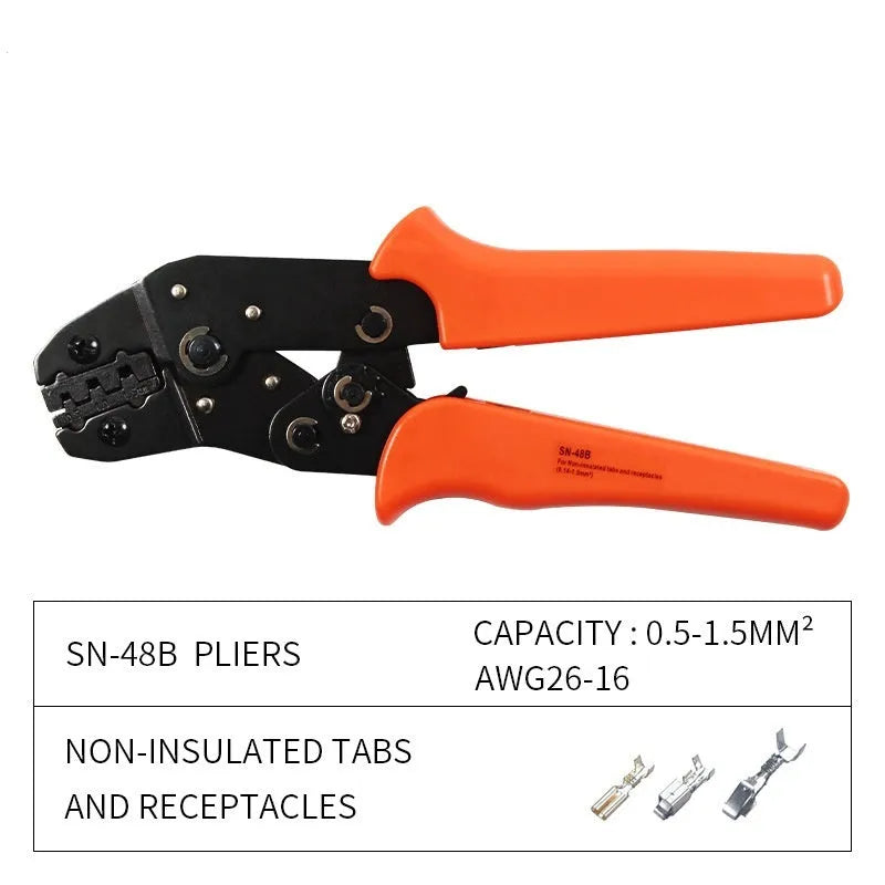 SN-48B portable multi-wrench jaw terminal crimping pliers combination suit with four interchangeable jaw pairs