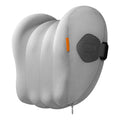 Grey and orange suspension bin car head restraint neck guard and waist pillow set with space memory cotton filler