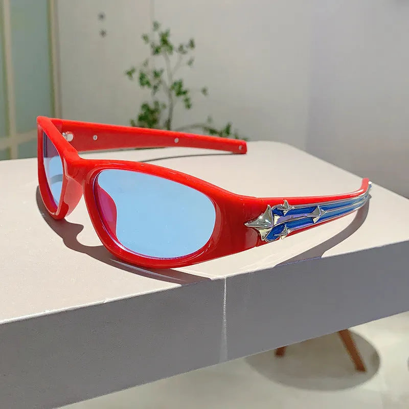 Black frame sports sunglasses with gray Category 3 lenses showing windproof design for cycling and running activities
