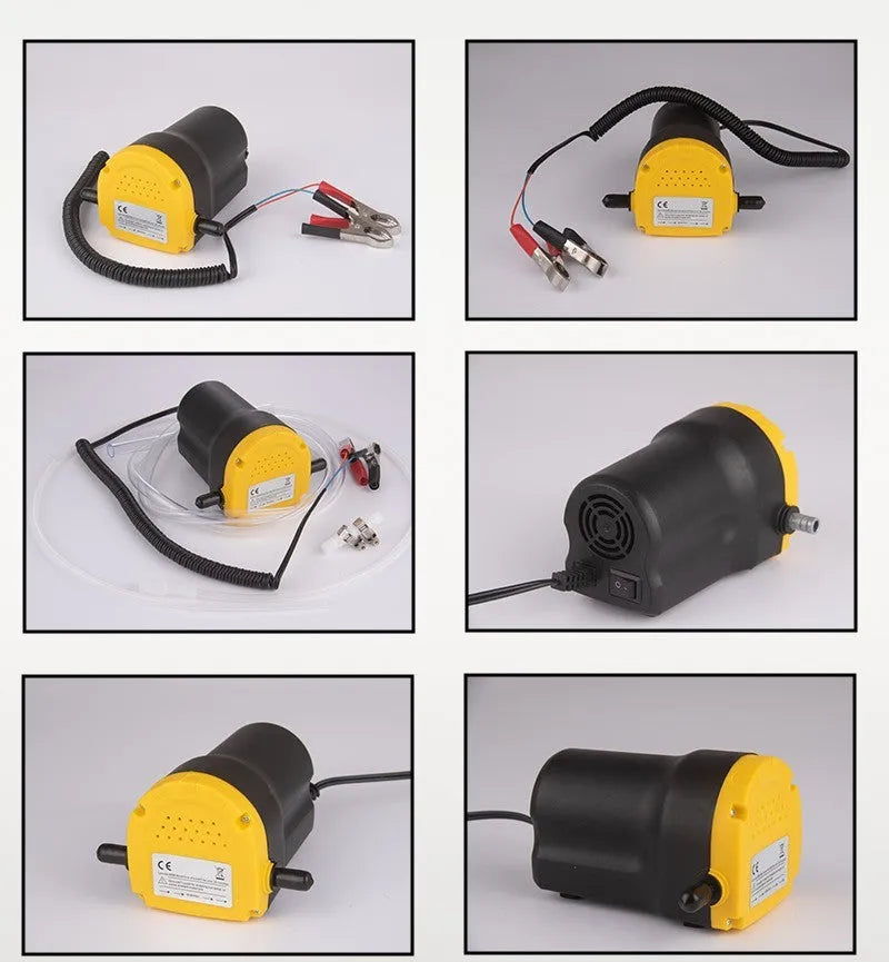 12V electric self-priming oil gear pump with engineering plastic body for engine oil transfer
