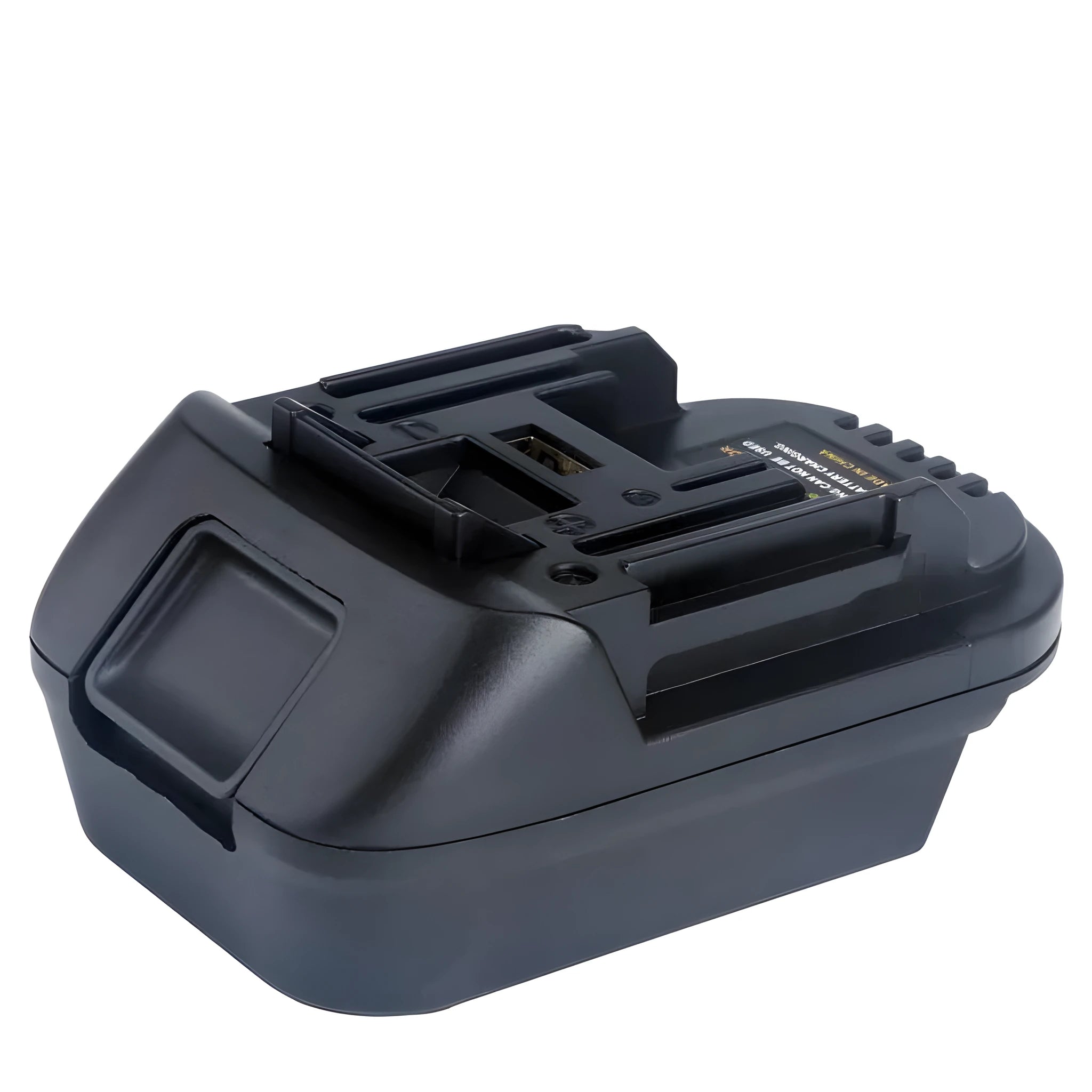Black Milwaukee to Makita battery adapter measuring 125cm for DM18M to H99F conversion