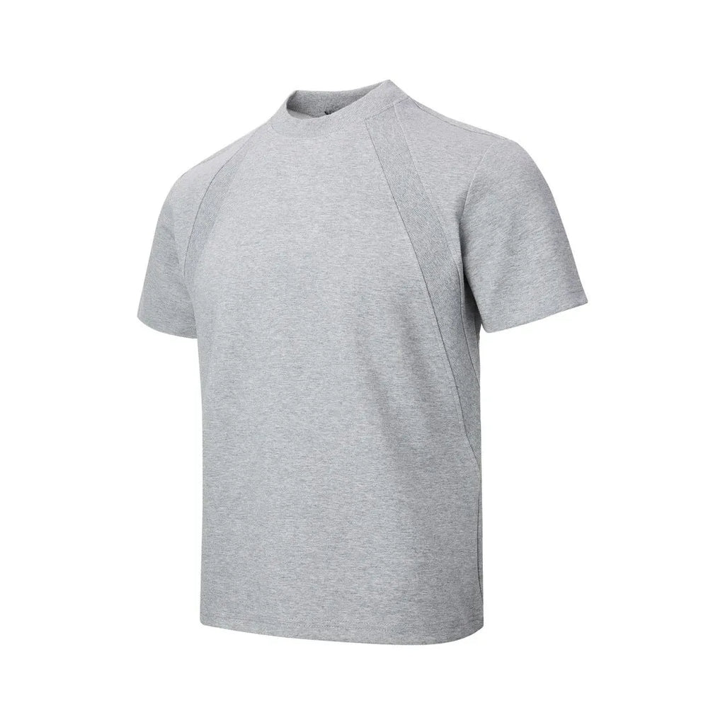 Loose fit short sleeve top with air layer stitching in black, white, or grey colours