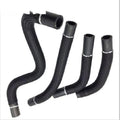 Black self-winding polyester mesh sleeve for automotive wire protection, shown in a roll.