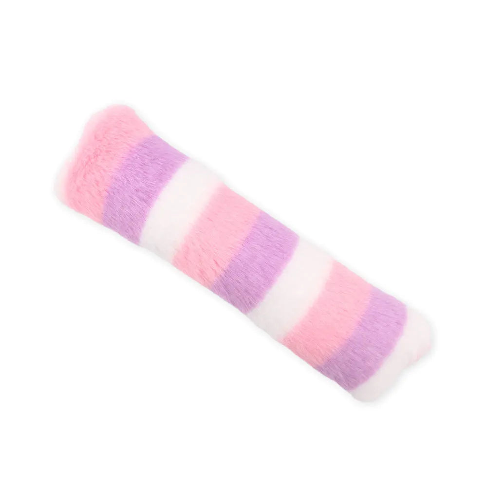 Interactive plush cat toy with crinkle sound and natural catnip filling in bright colours for indoor play