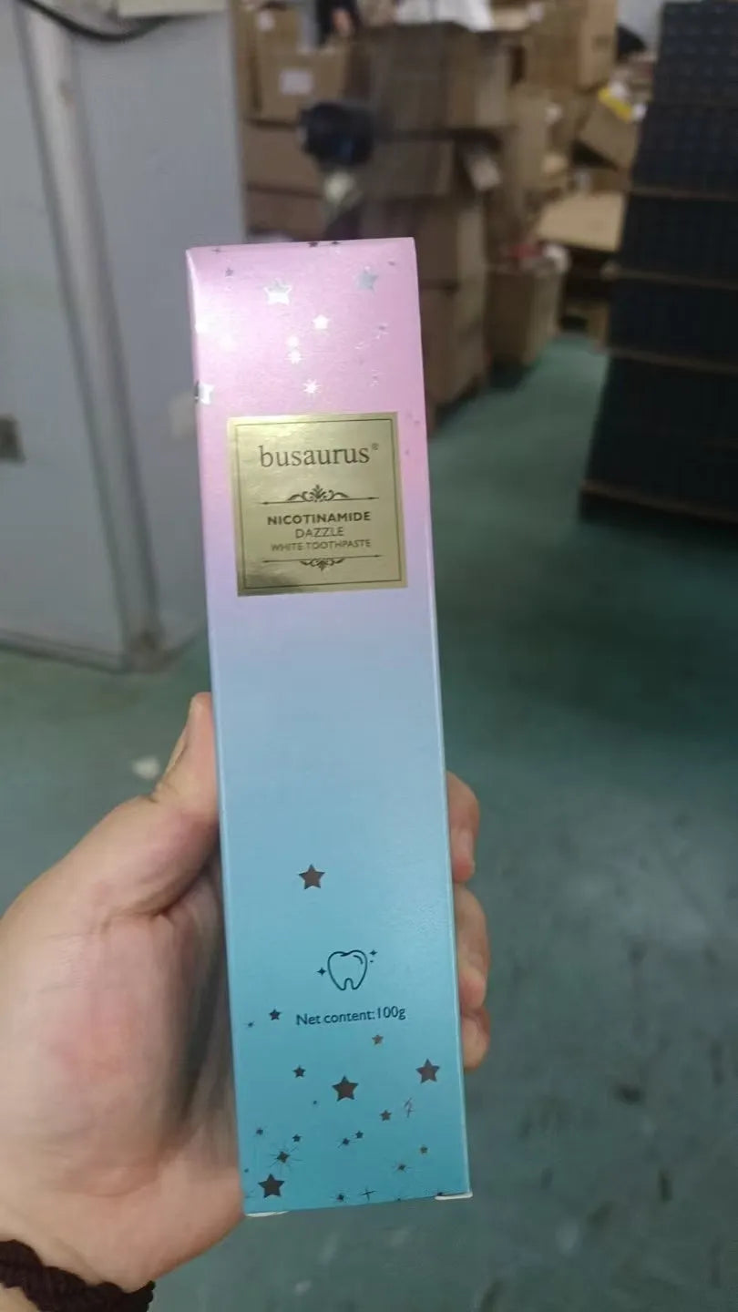 100g nicotinamide dazzling white toothpaste tube for adult oral cavity cleaning and whitening