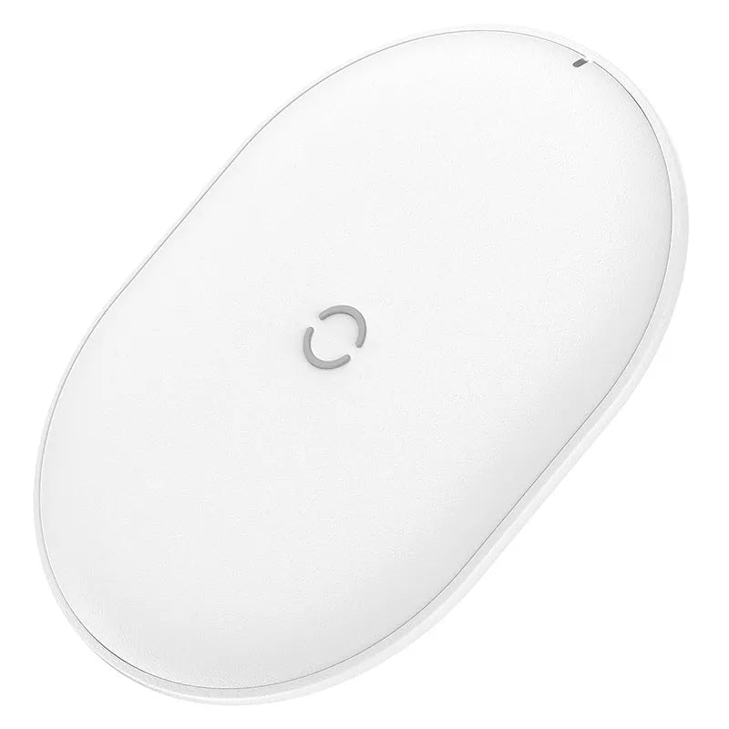 Baseus rough surface wireless charging pad with Type-C port and indicator light in black or white