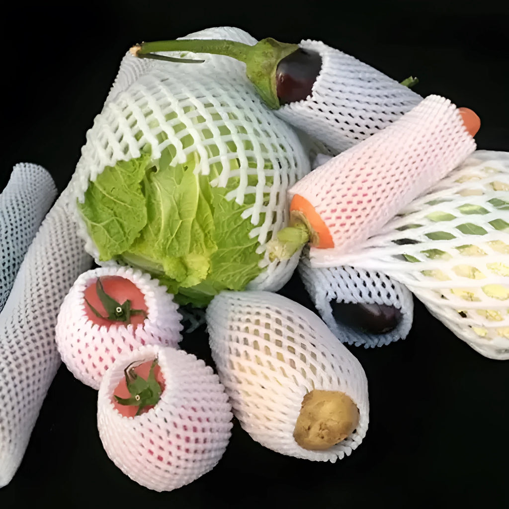 White foam fruit protective net for shockproof packaging in multiple sizes