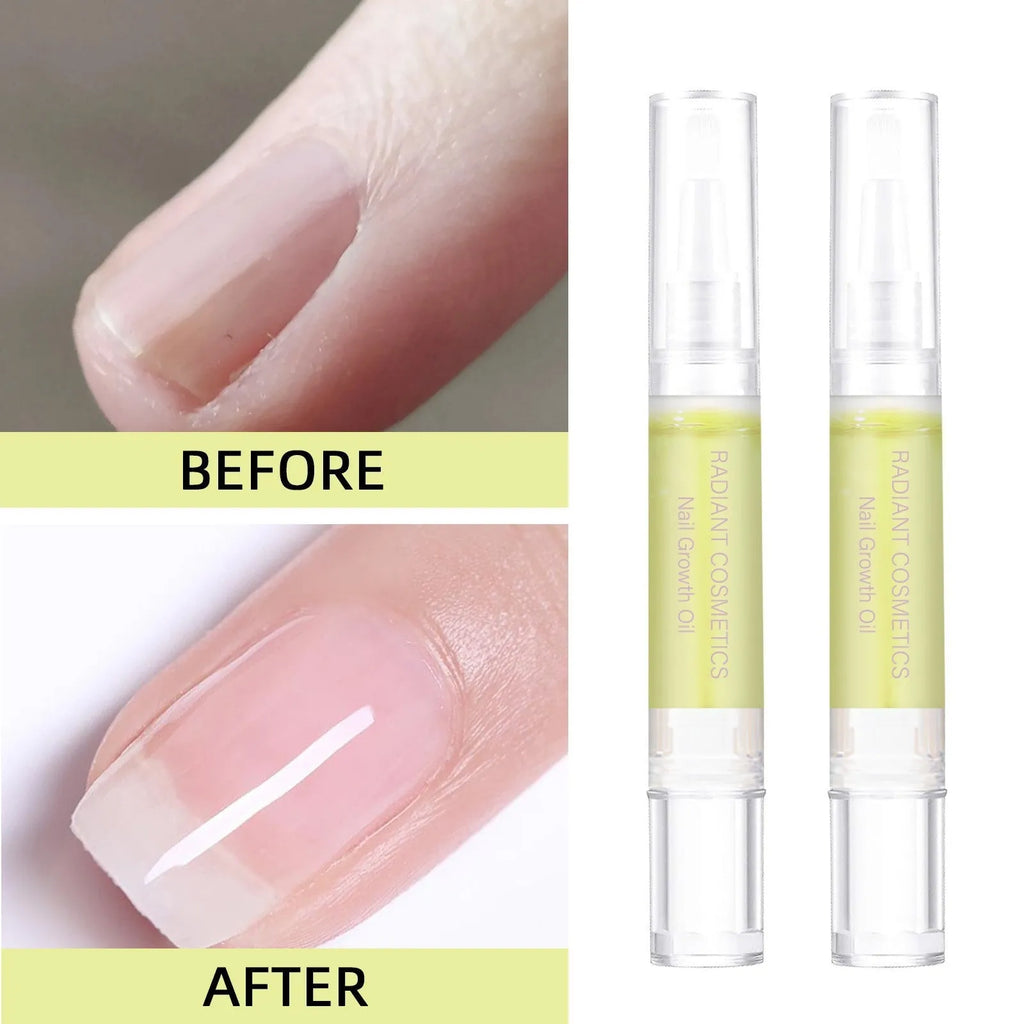 3ml wash-free nail growth treatment oil in portable applicator for nail care
