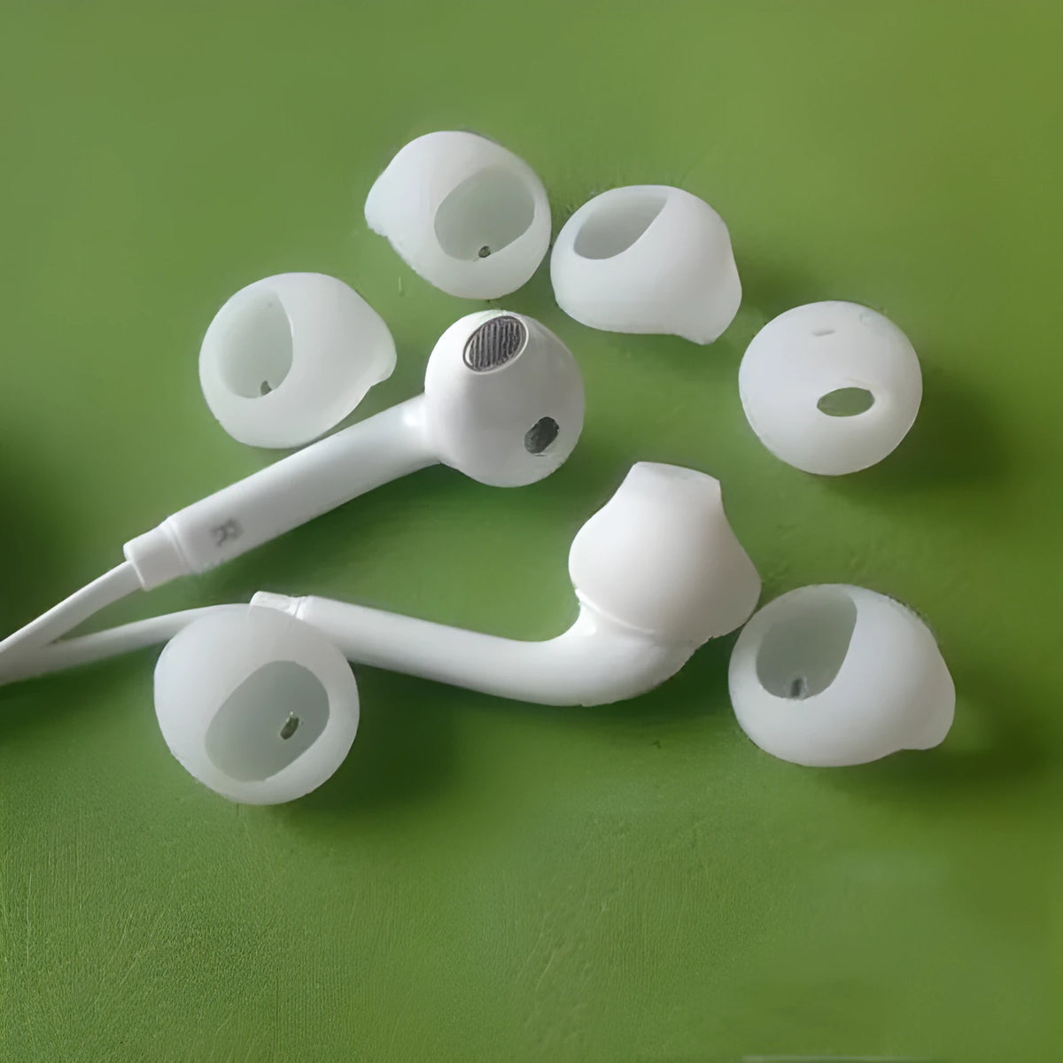 Black and white silicone earphone sleeves for Samsung Galaxy S6 Edge G9200 G9250 G920A