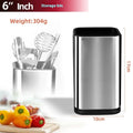 Black and white kitchen tool holder with detachable base for knives and utensils