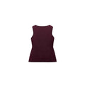 Women's slim fit dark red viscose sweater vest with 3D pattern texture