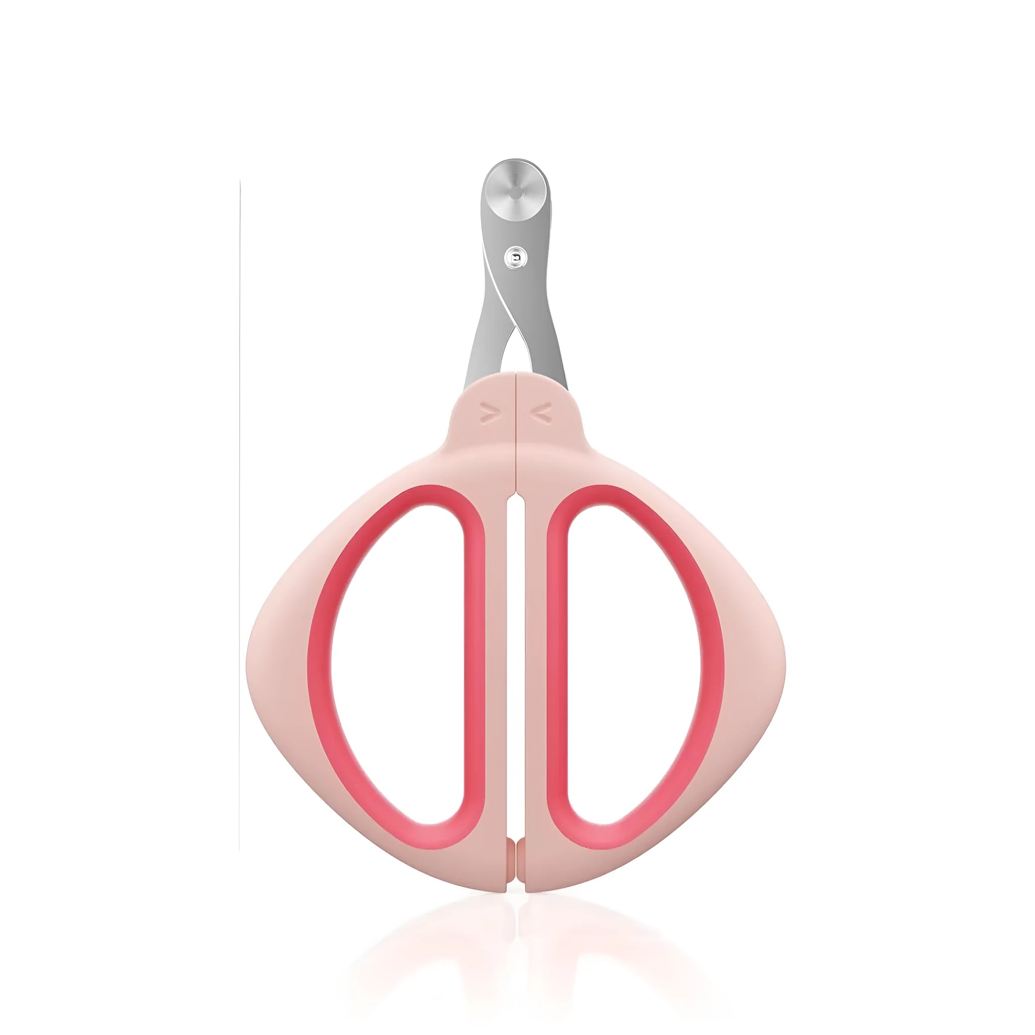 Blue pet nail clipper with positioning hole and non-slip handle for safe trimming