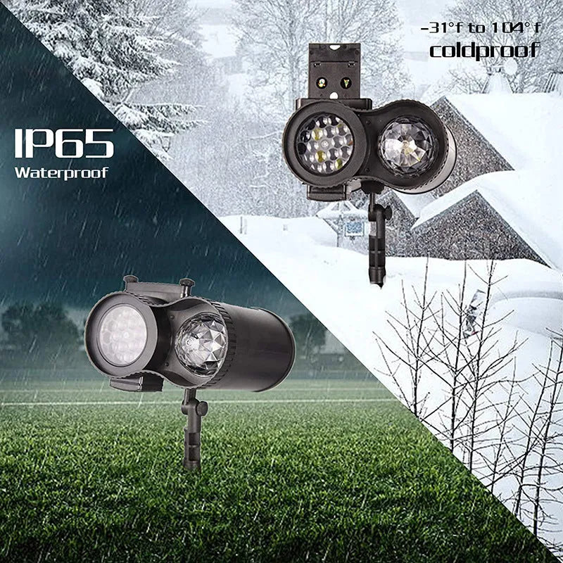 Outdoor double tube animated water pattern LED light with IP65 waterproof rating