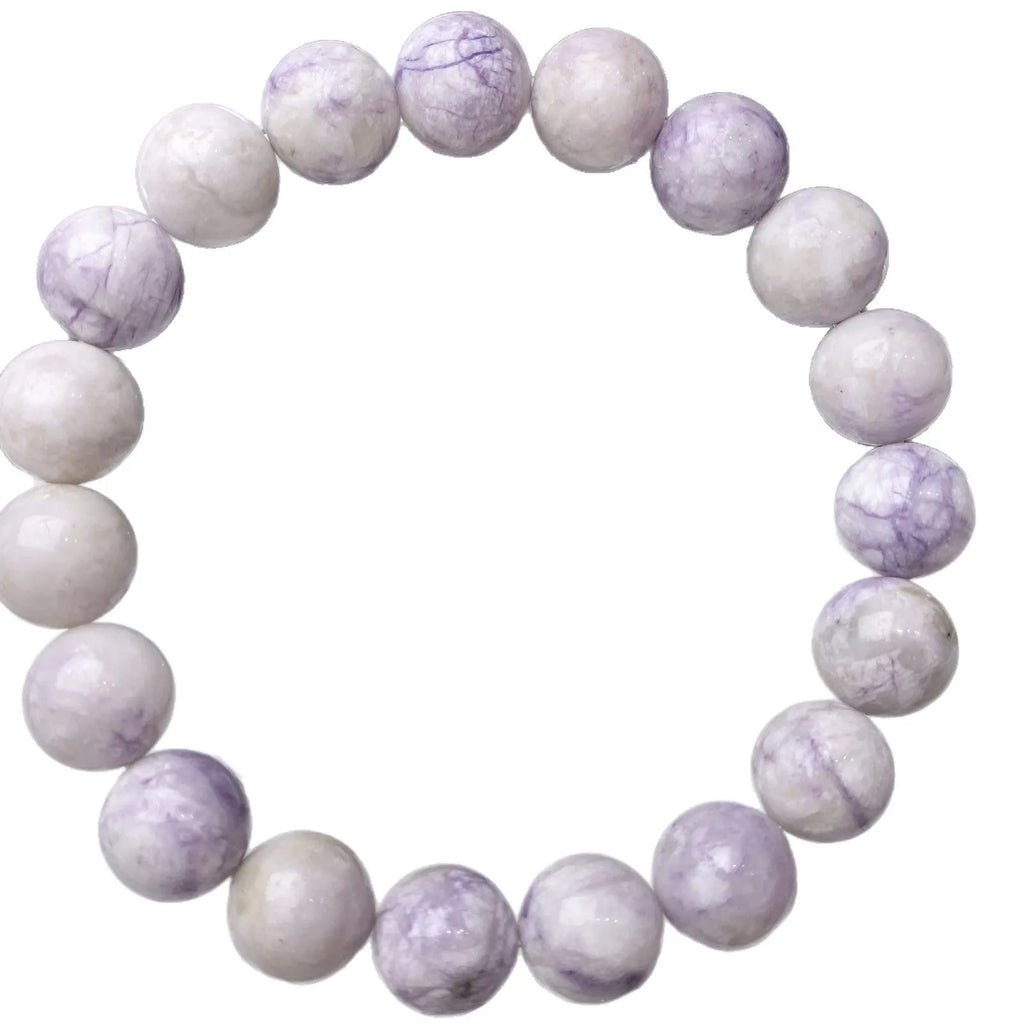 Natural purple turquoise beaded bracelet for women, round beads in about 6mm, 8mm or 10mm sizes