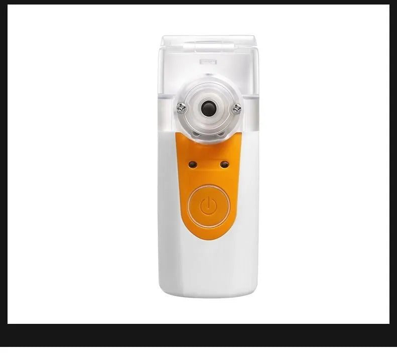 USB-powered handheld nebuliser with columnar plastic design and 0.5L water tank for children's respiratory relief