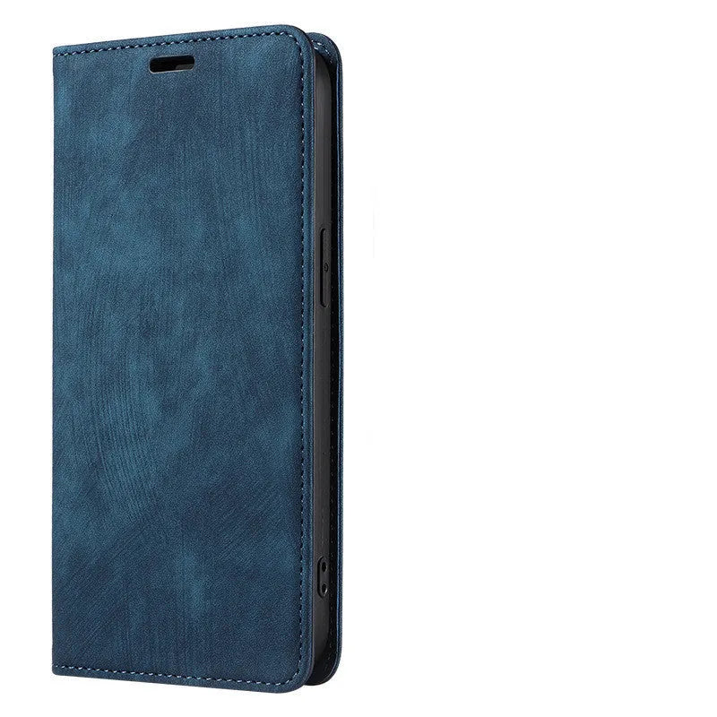 Magnetic flip phone case in a choice of colours for compatible iPhone models.