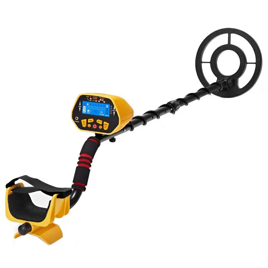 GC1028 black and yellow professional metal detector with LCD display and waterproof search coil
