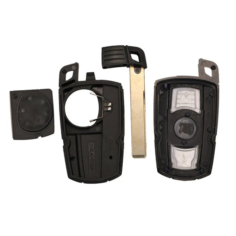 BMW CAS3 semi-intelligent remote car key fob with three visible metal blades.