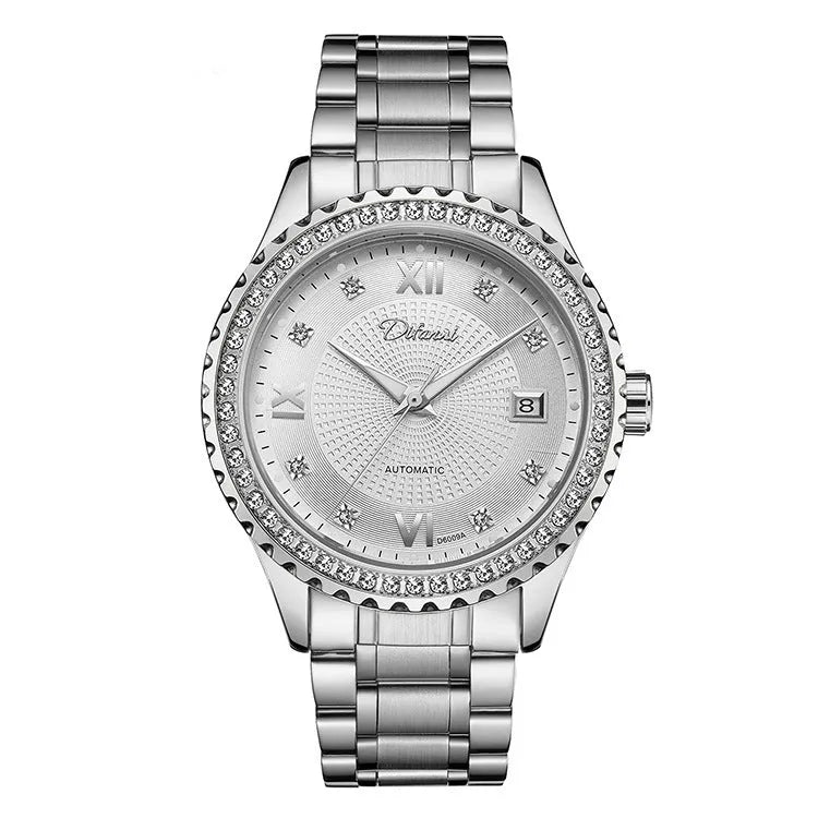 Fashionmonger men's waterproof automatic mechanical watch with luminous dial in gold and silver case options