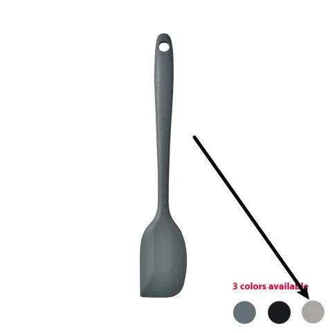 12 piece silicone kitchenware set with rotating storage bucket including ladle spatula and food clip in black