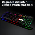 White LED gaming keyboard USB cable showing illuminated section and USB connectors