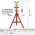 V-head metal pipe bracket with ball fittings for steel pipe support in multiple configurations