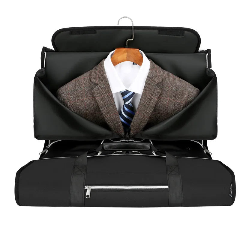 Oxford cloth storage bag with dry wet separation compartments in grey, black or dark blue