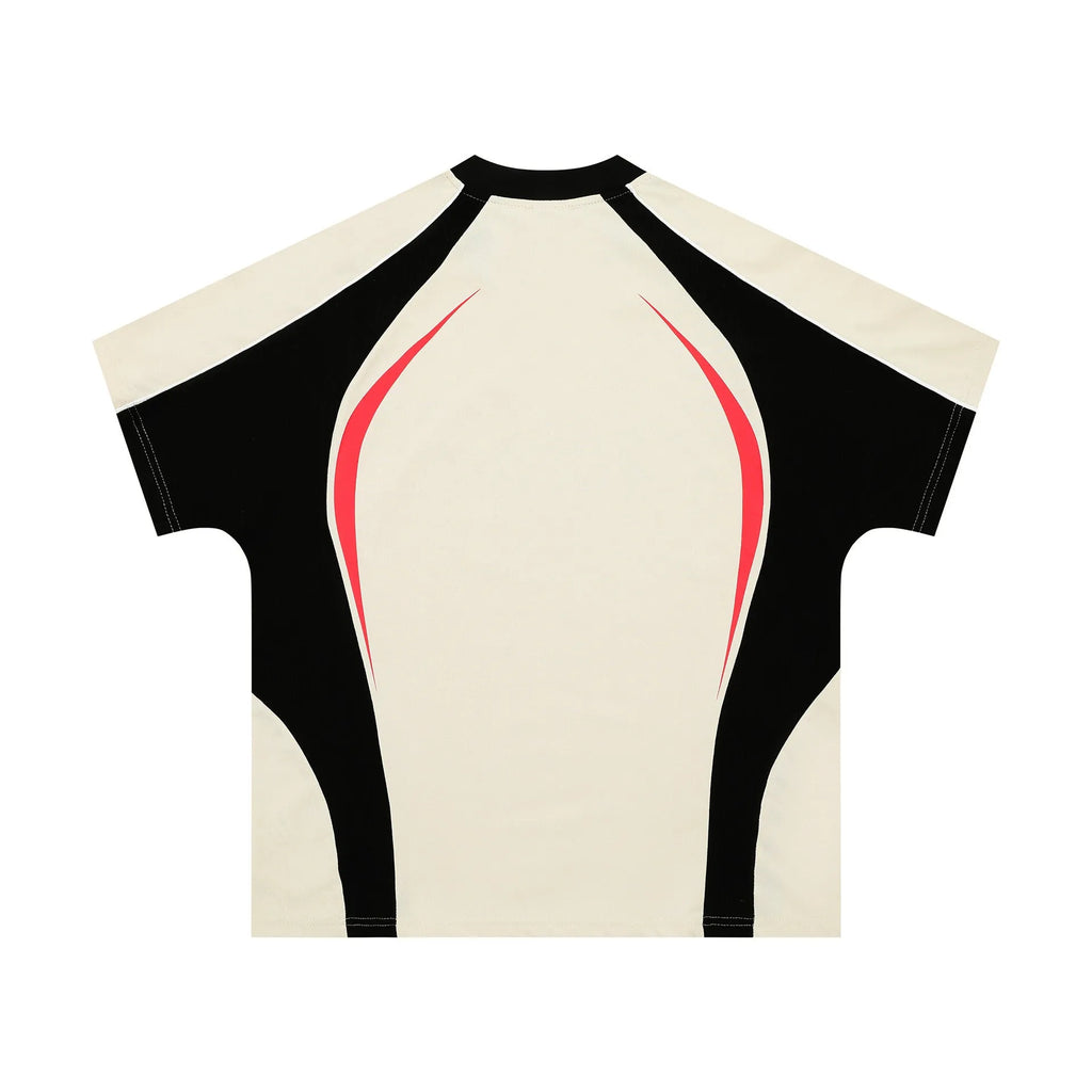 Men's loose fit t-shirt with colour matching letters print in black or apricot colour