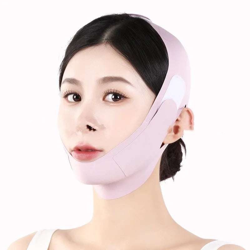 Purple and green graphene face shaping mask for facial lifting and tightening
