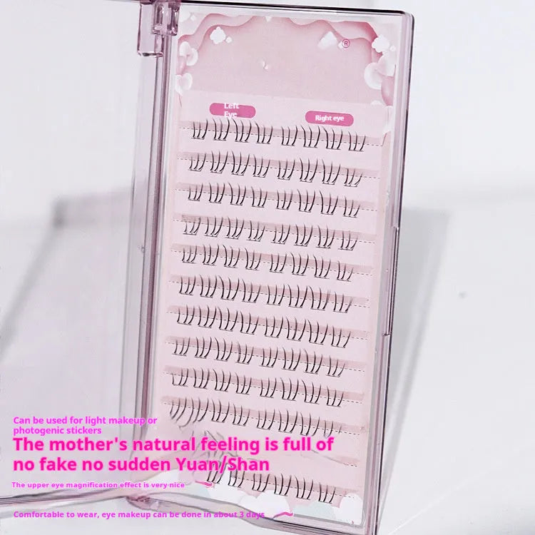 False eyelashes with kitten paw lower lash design and natural pointed tails