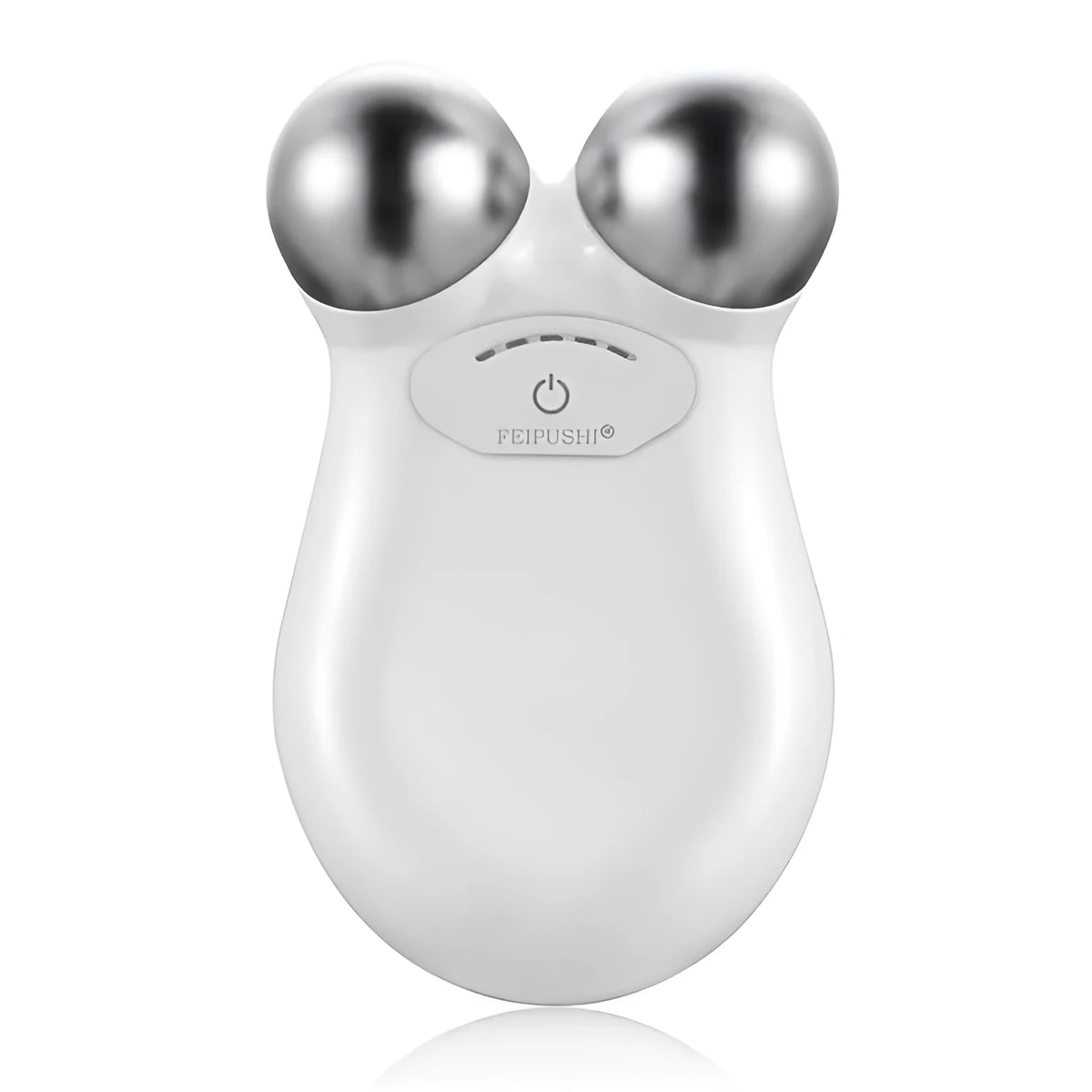 Pink and white micro current face lifting device for facial firming and skin rejuvenation