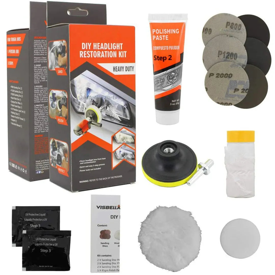 Carbon steel headlight light repair tool for vehicle and machine maintenance.