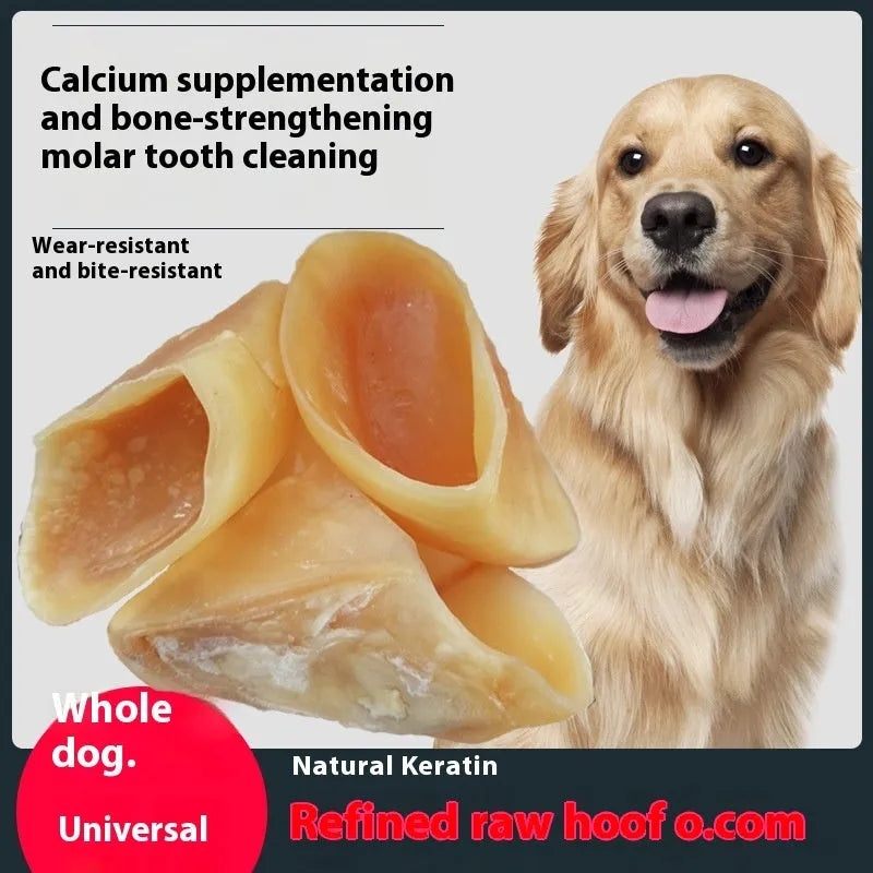 Natural cow hoof shell dog grinding rod chew treat for small and large breed dogs.