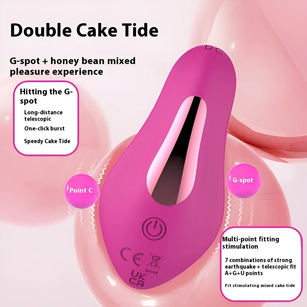 Rose red wearable female massager with butterfly design and app remote control