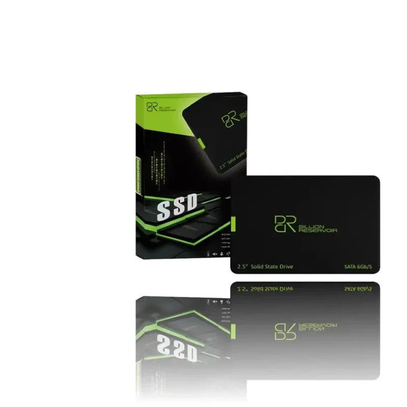 Black 2.5-inch solid state drive with personalised decoration and SATA3.0 interface