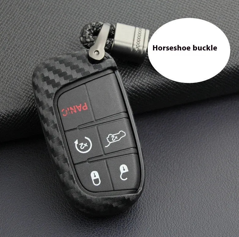 Silicone key protection case for Dodge Chrysler Fiat remote keys with single bag and buckle options