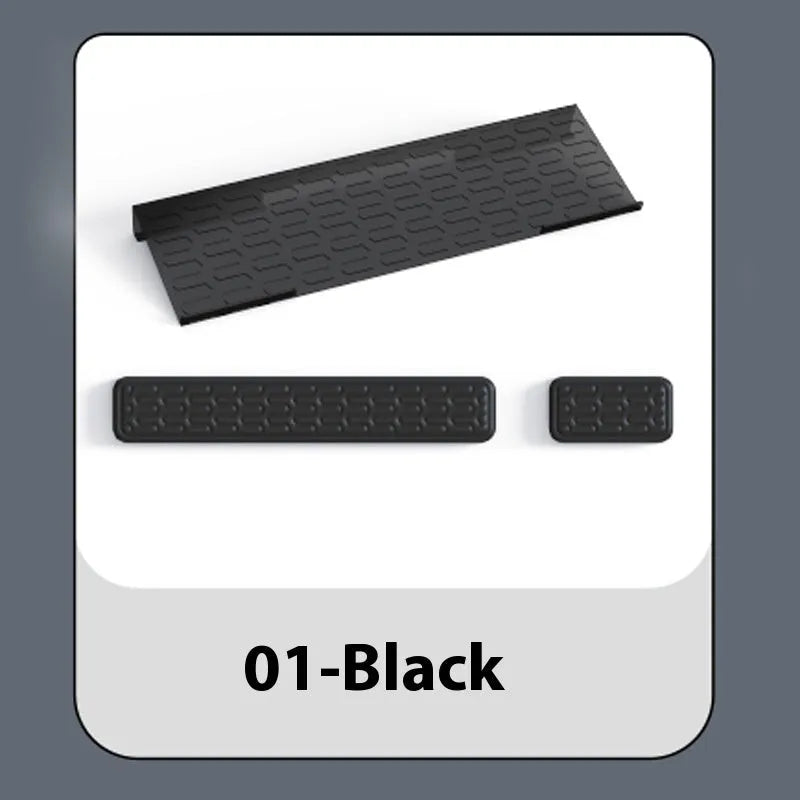 Double-sided keyboard and mouse pad with memory foam wrist rest in multiple colour options
