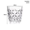 Whiskey shot glass with thick bottom in crystal glass showing colour variations and capacity scale