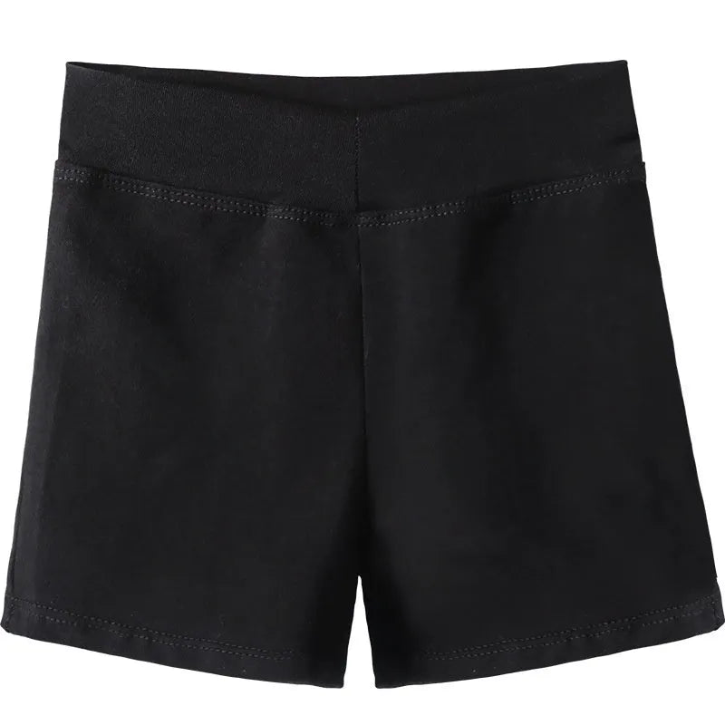 Black cotton women's dance practice pants shown flat, available in sizes from small to 2XL.