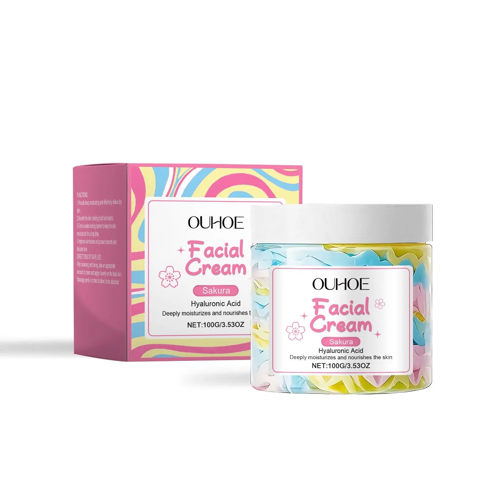 Sakura Butter Cream 100g face moisturiser in 5.7 cm cube jar